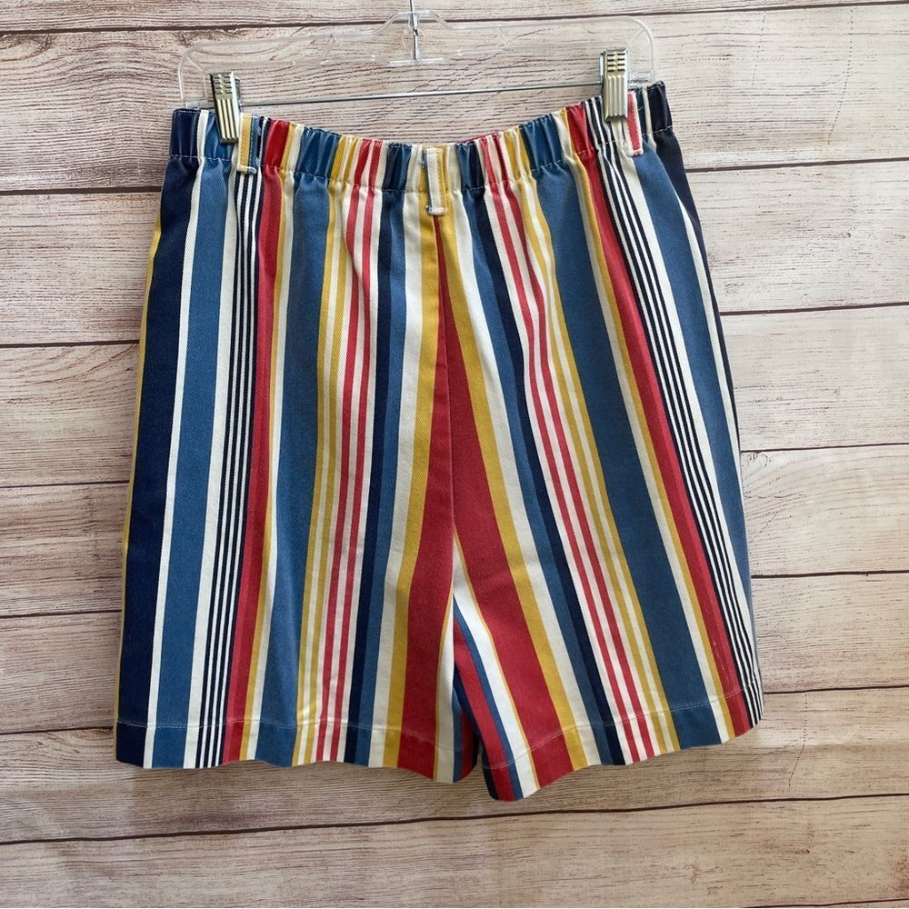 VINTAGE PROPS STRIPED DENIM‎ BERMUDA SHORTS - Picture 3 of 4